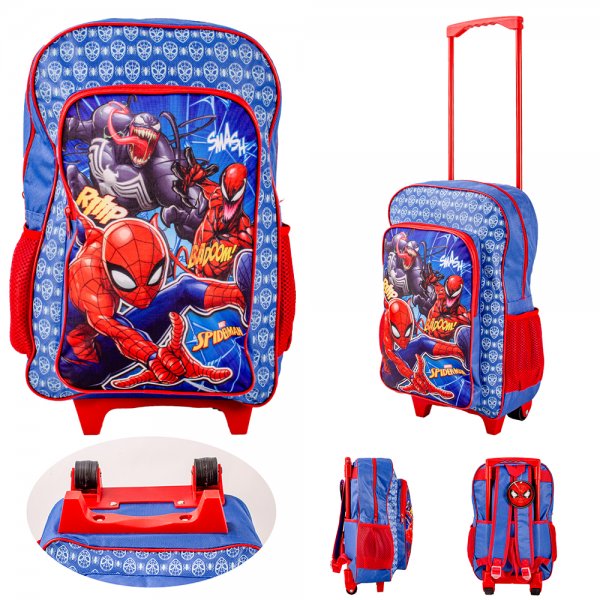 Characters Cabin Trolley Wheeled Bag & Rucksack - Spiderman