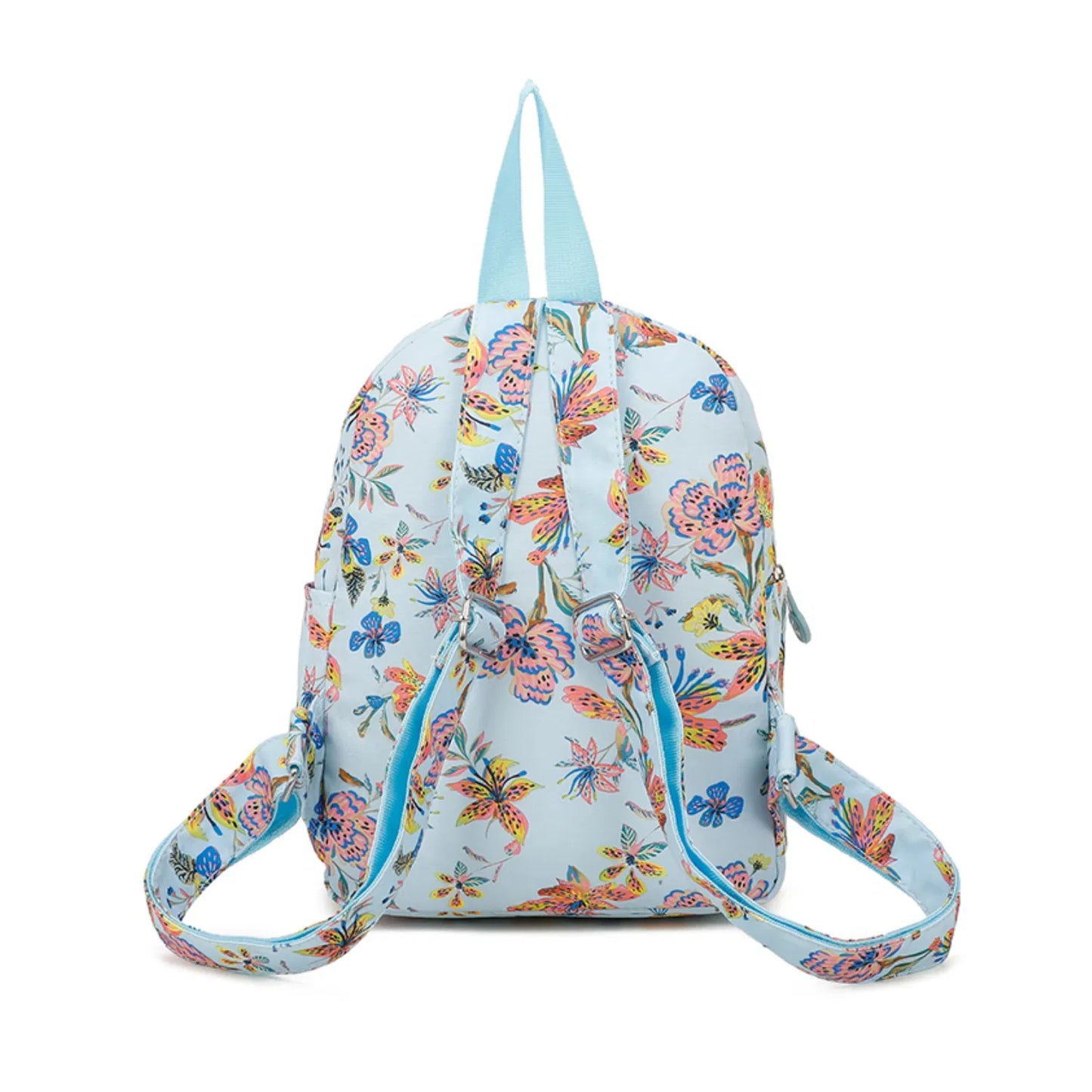 Kids Multi Zip Fun Backpack Baby Blue Spotted Lily