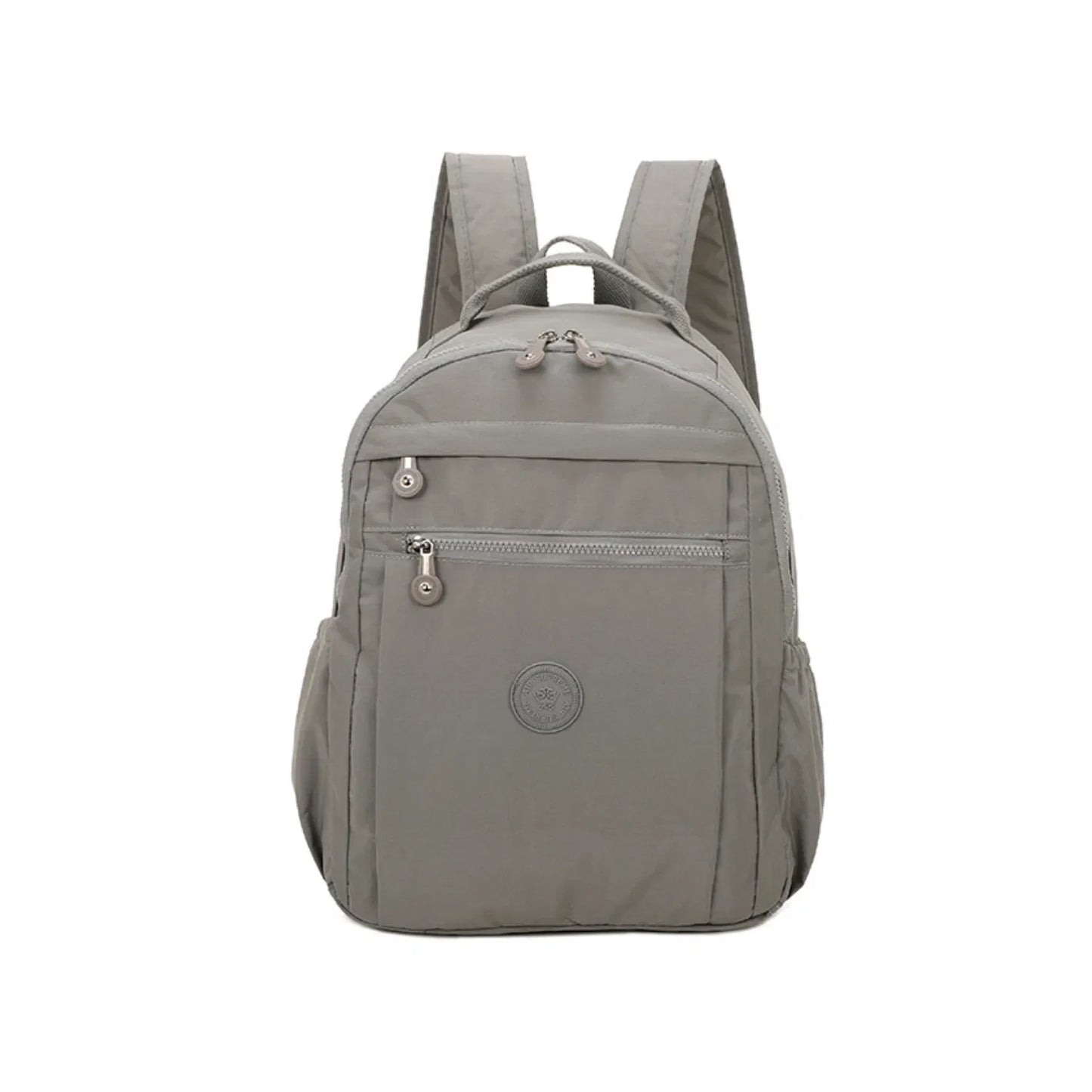Multi-zip Stylish Plain Backpack Grey
