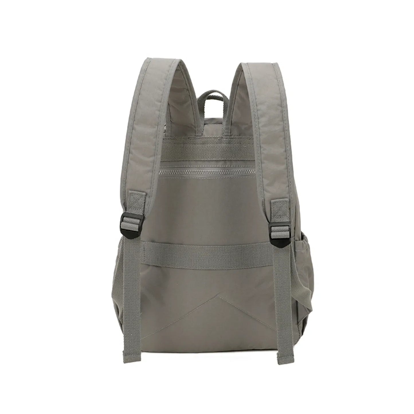 Multi-zip Stylish Plain Backpack Grey