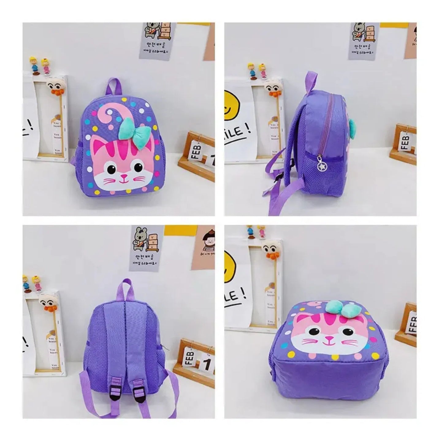 Kids Premium Soft Cute Backpack Purple