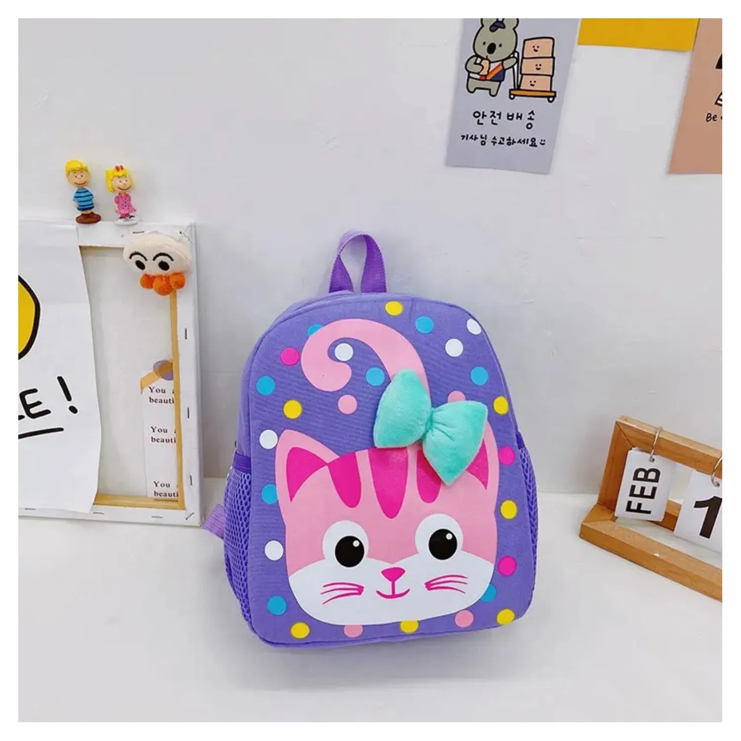 Kids Premium Soft Cute Backpack Purple