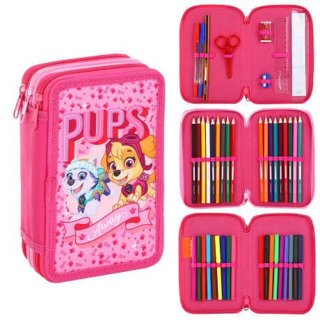 Kids Paw Patrol Skye Multi Zip Filled Pencil Case