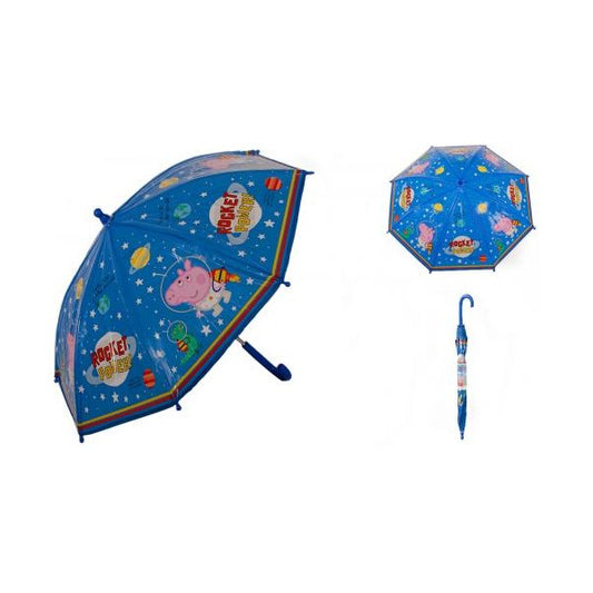 Kids Blue Peppa Pig Umbrella