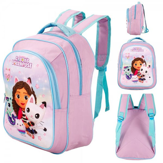 Kids Multi Zip Purple Gabby Doll House BackPack