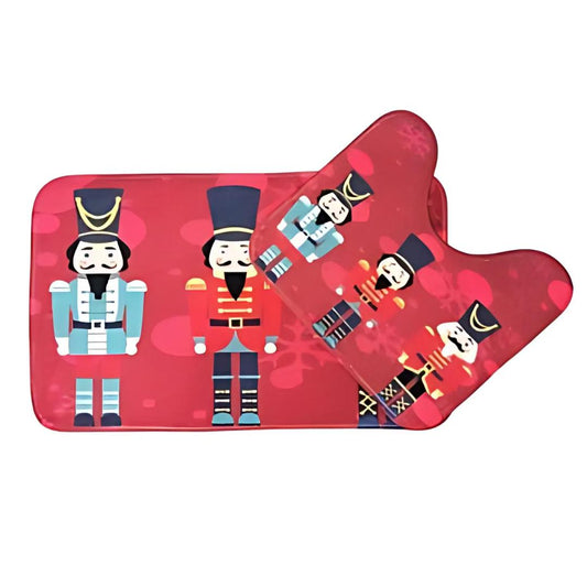 Kids Christmas Fun NutCracker Bath Mat Sets