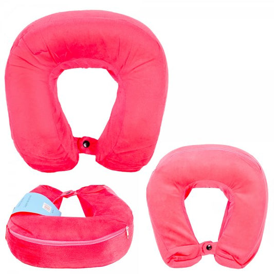 Ultra Soft Memory Foam Neck Pillow Pink
