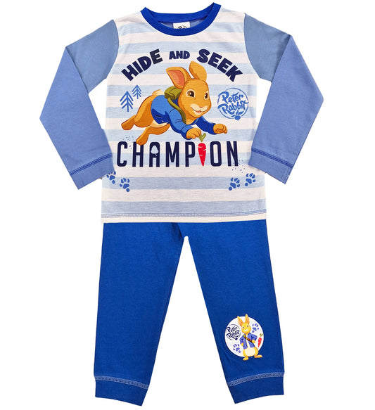 Boys Long Sleeved Peter Rabbit Cosy Soft Pyjamas