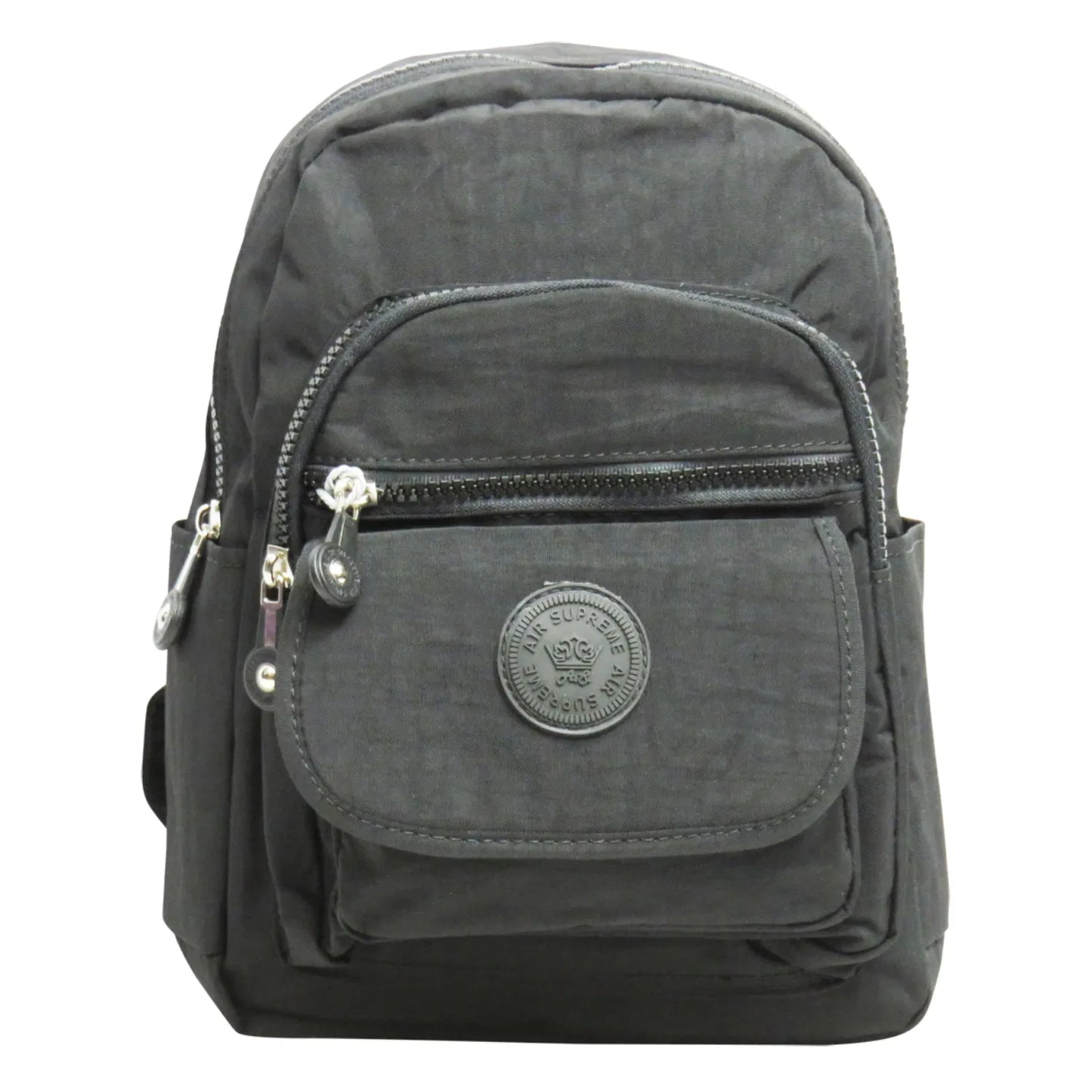 Small Premium Multiple Zip Backpack Black