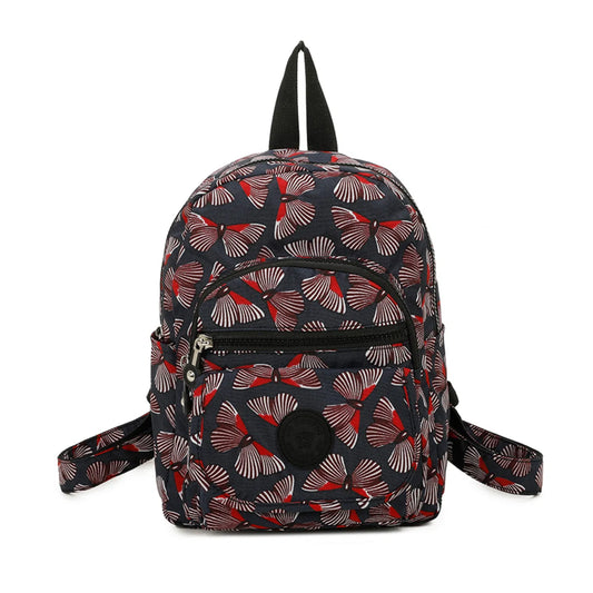Kids Multi Zip Fun Backpack Dark Butterfly