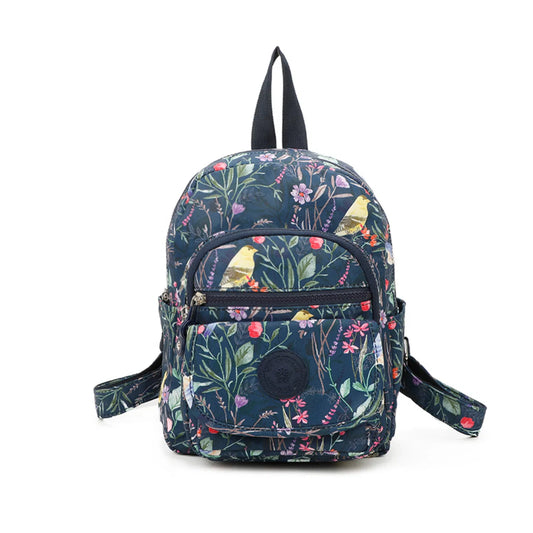 Kids Multi Zip Fun Backpack Flower and Robin