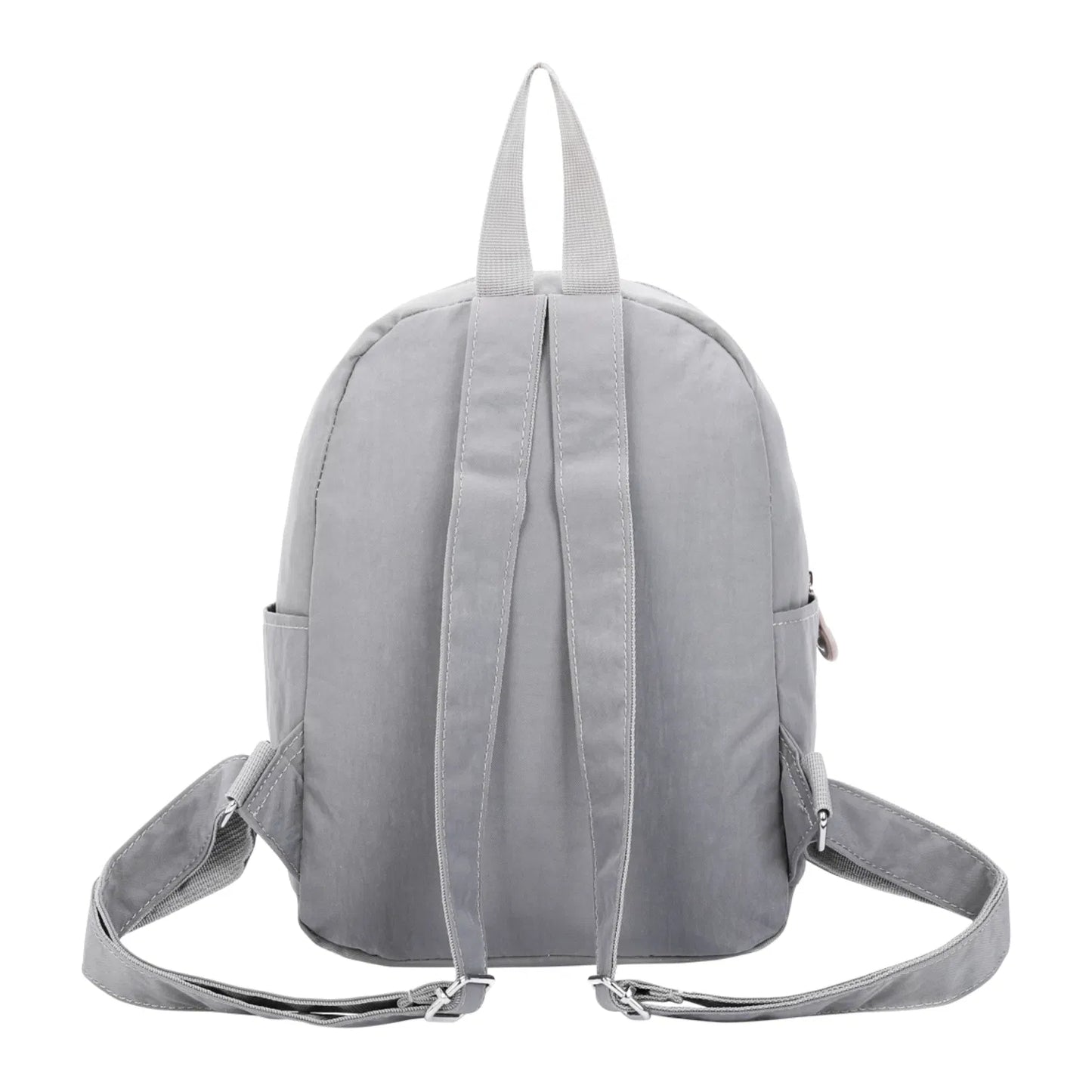 Small Premium Multiple Zip Backpack Light Grey
