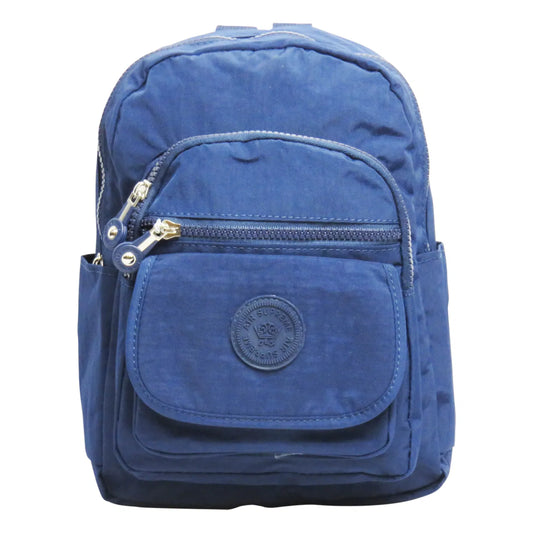 Small Premium Multiple Zip Backpack Navy
