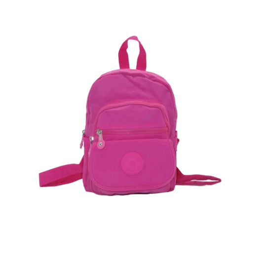 Small Premium Multiple Zip Backpack Pink