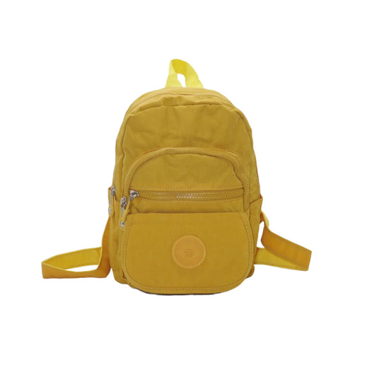 Small Premium Multiple Zip Backpack Yellow